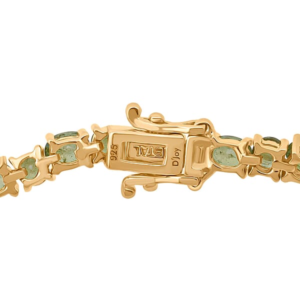 D'Joy Ambanja Demantoid Garnet 8.35 Ctw Evergreen Elegance Bracelet In 18K Vermeil Yellow Gold Over Sterling Silver (6.50 In)