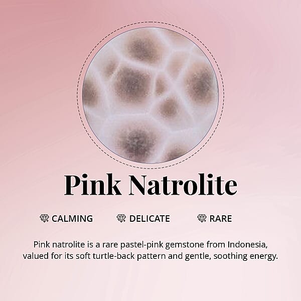 D'Joy Artisan Crafted Pink Natrolite 6.30 Ctw Seashell Ring In Sterling Silver