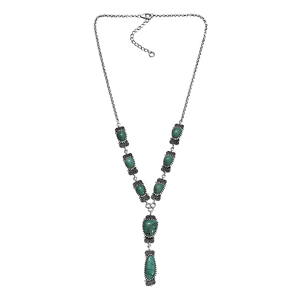 D'Joy Artisan Crafted Tahoe Nevada Turquoise 27.50 Ctw Necklace 18 Inches In Sterling Silver