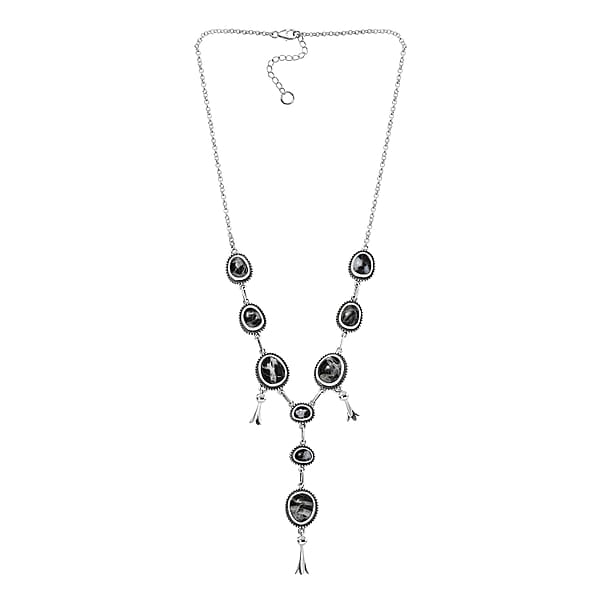 D'Joy Artisan Crafted White Buffalo 25.00 Ctw Necklace 18-20 Inches In Sterling Silver