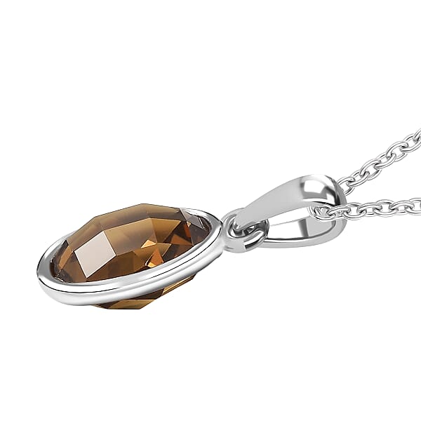 D'Joy Autumn Alexite 3.75 Ctw Pendant Necklace In Platinum Over Sterling Silver 20 Inches