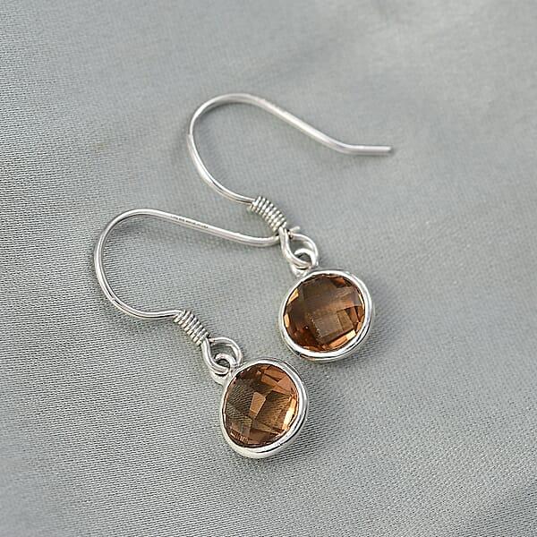 D'Joy Autumn Alexite 4.00 Ctw Dangle Earrings In Platinum Over Sterling Silver