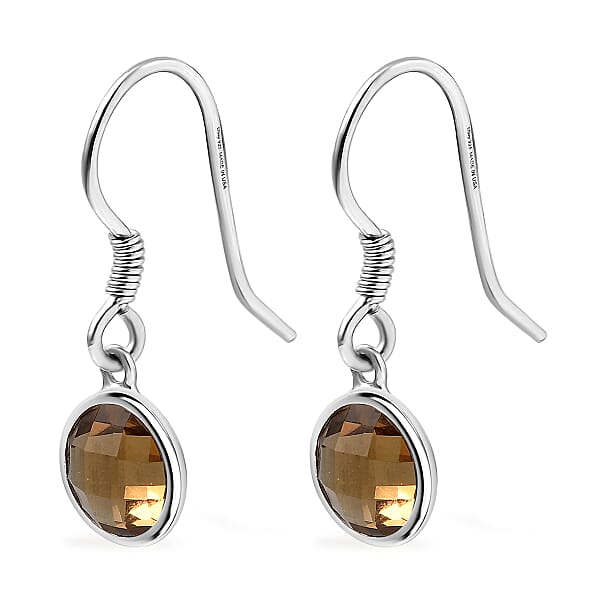 D'Joy Autumn Alexite 4.00 Ctw Dangle Earrings In Platinum Over Sterling Silver