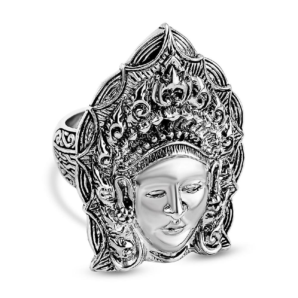 D'Joy Bali Goddess Princess Ring in Sterling Silver 13.75 Grams
