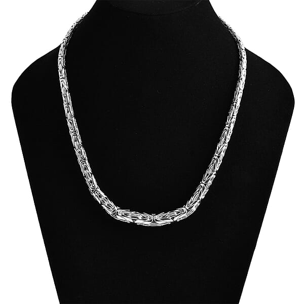 D'Joy Bali Legacy Borobudur Gradution Necklace In Sterling Silver 51.40 Grams 20 Inches