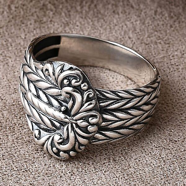 D'Joy Bali Legacy Padian Buckle Ring In Sterling Silver