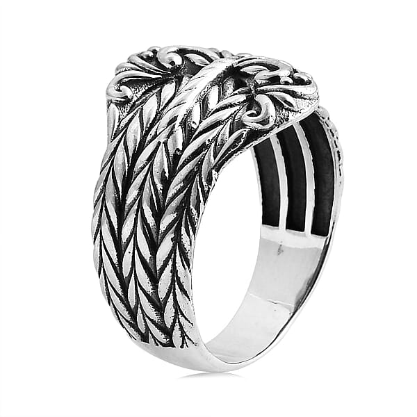 D'Joy Bali Legacy Padian Buckle Ring In Sterling Silver
