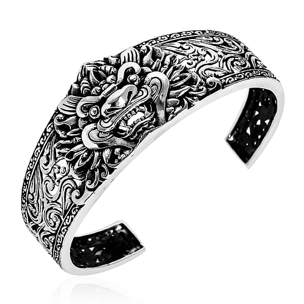 D'Joy Bali Legacy Sterling Silver Pixiu Cuff Bracelet (7.25 In) 32.35 Grams
