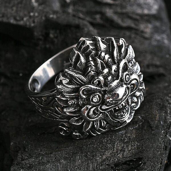 D'Joy Bali Legacy Sterling Silver Pixiu Ring 4.35 Grams