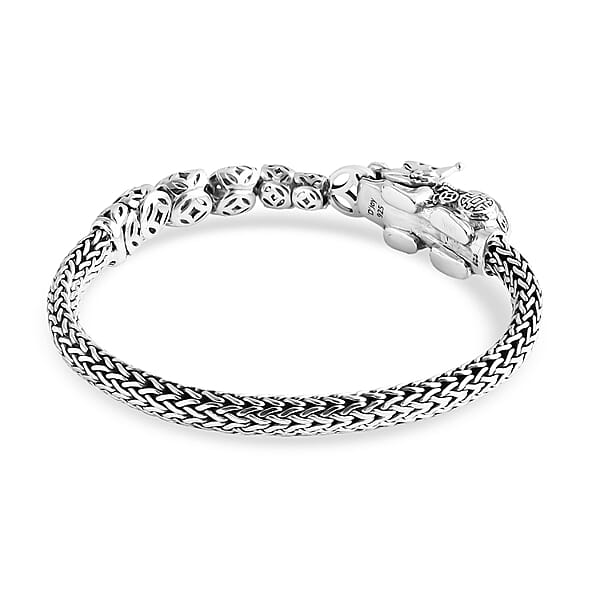 D'Joy Bali Legacy Tulangnaga Chain Pixiu Bracelet In Sterling Silver (7.25 In) 30.40 Grams