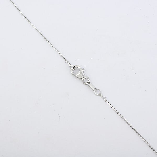 D'Joy Catalina Iolite And Moissanite 1.25 Ctw Timeless Grace Pendant Necklace In Rhodium Over Sterling Silver 20 Inches