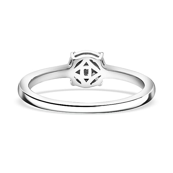 D'Joy Diamond 0.15 Ctw Ring In Rhodium Over Sterling Silver