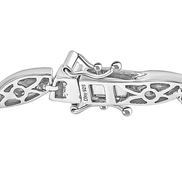 D'Joy Diamond 2.00 Ctw Bracelet In Rhodium Over Sterling Silve (7.25 In)
