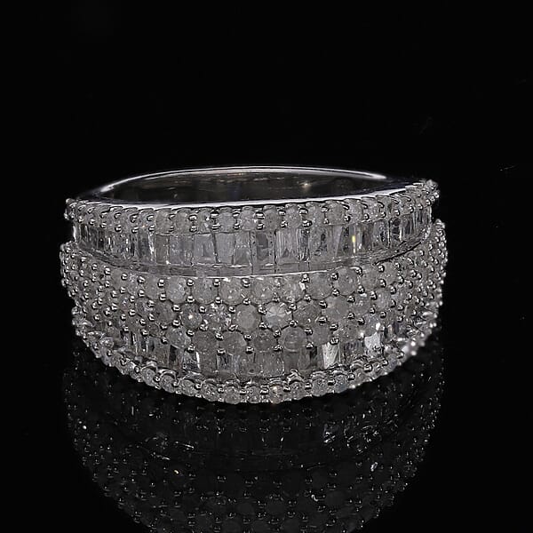 D'Joy Diamond 2.00 Ctw Ring In Platinum Over Sterling Silver
