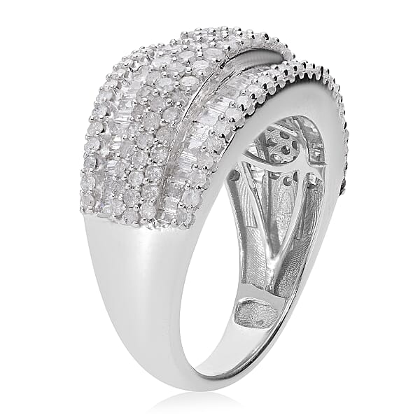 D'Joy Diamond 2.00 Ctw Ring In Platinum Over Sterling Silver