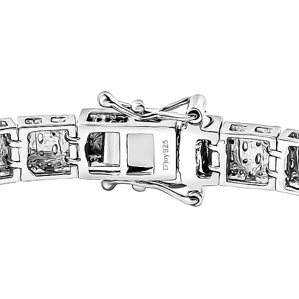 D'Joy Diamond 4.00 Ctw Art Deco Bracelet In Rhodium Over Sterling Silver (7.25 In)