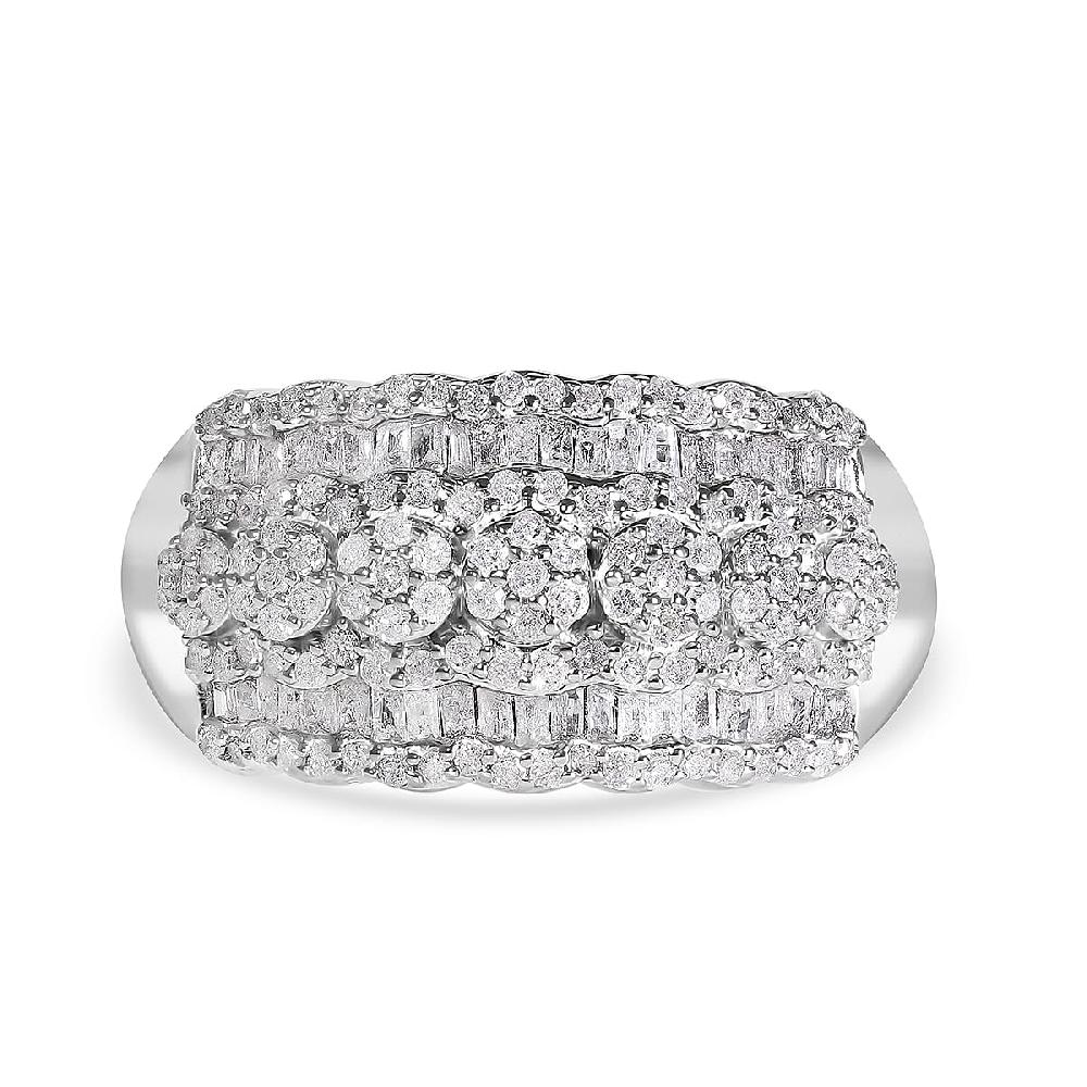 D'Joy Diamond Ring in Platinum Over Sterling Silver 1.00 ctw