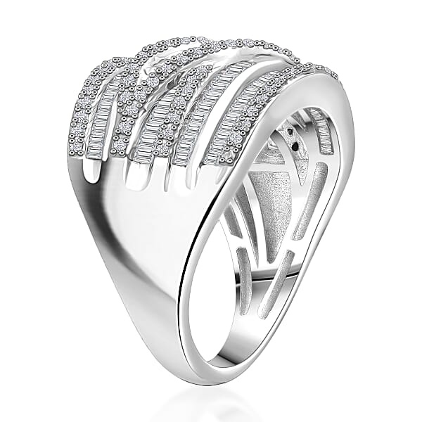 D'Joy Diamond Ring In Rhodium Over Sterling Silver 1.00 Ctw