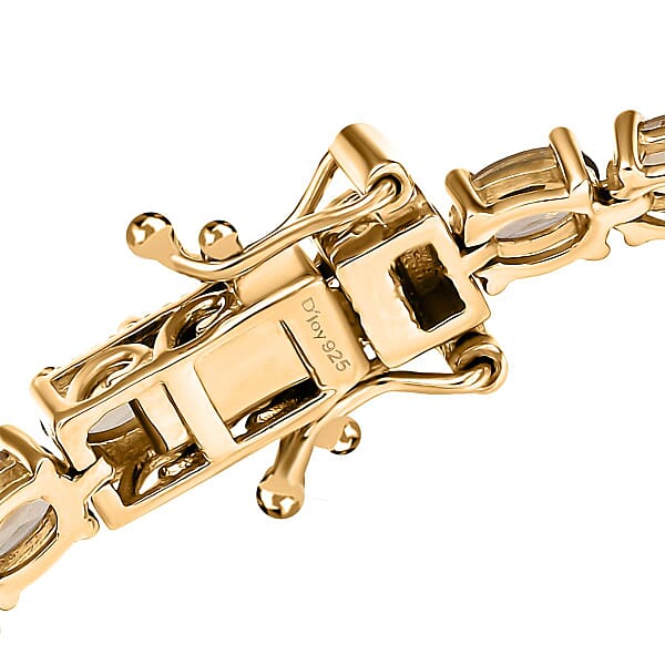 D'Joy Golden Turkizite 8.60 Ctw Bracelet In 18K Vermeil Yellow Gold Over Sterling Silver (7.25 In)