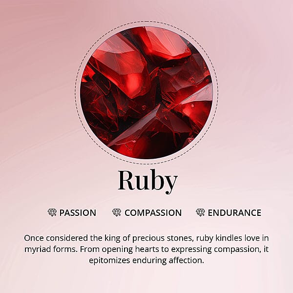 D'Joy Indian Star Ruby White Zircon Ring In Rhodium Over Sterling Silver 4.10 Ctw