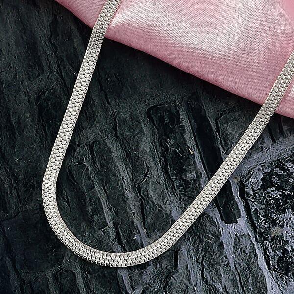 D'Joy Layering Box Chain Necklace In Sterling Silver 18 Grams 20 Inches
