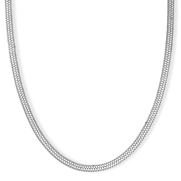 D'Joy Layering Box Chain Necklace In Sterling Silver 18 Grams 20 Inches