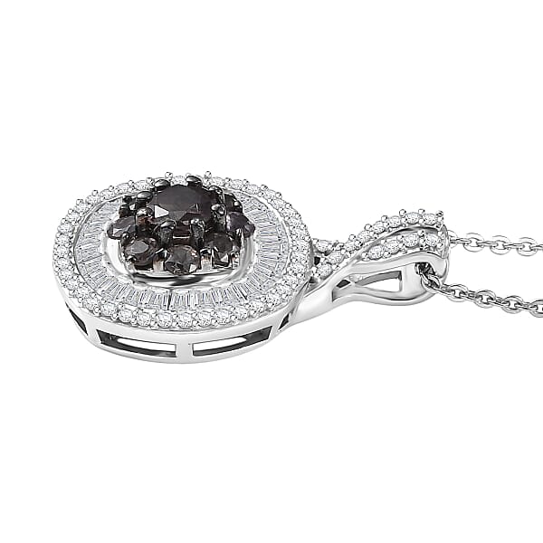 D'Joy Madagascar Color Change Garnet And Moissanite 1.50 Ctw Regal Halo Pendant Necklace 20 Inches In Rhodium Over Sterling Silver