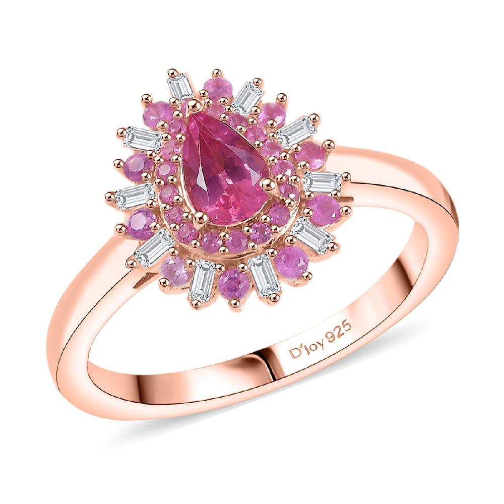 D'Joy Mahenge Spinel Multi Gemstone Ring in 18K Vermeil RG Over Sterling Silver 0.90 ctw