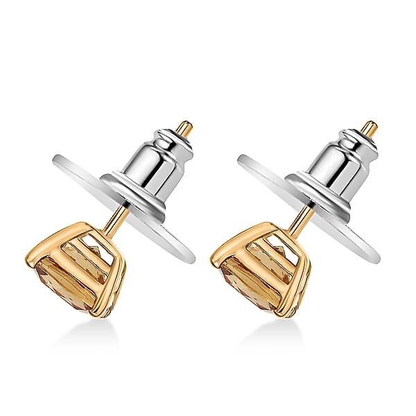 D'Joy Marialite Stud Earrings In 18K Vermeil YG Over Sterling Silver 2.70 Ctw
