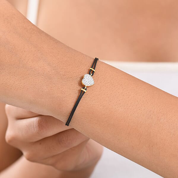 D'Joy Moissanite 0.30 Ctw Bracelet In 18K Vermeil Yellow Gold Over Sterling Silver (7.25 In)