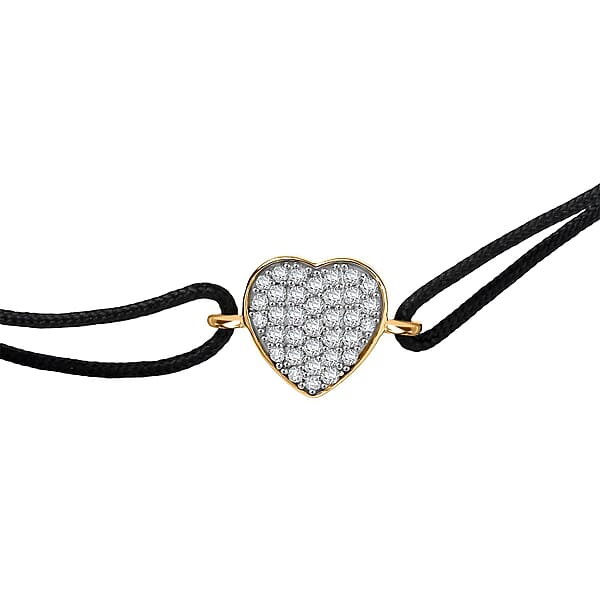 D'Joy Moissanite 0.30 Ctw Bracelet In 18K Vermeil Yellow Gold Over Sterling Silver (7.25 In)