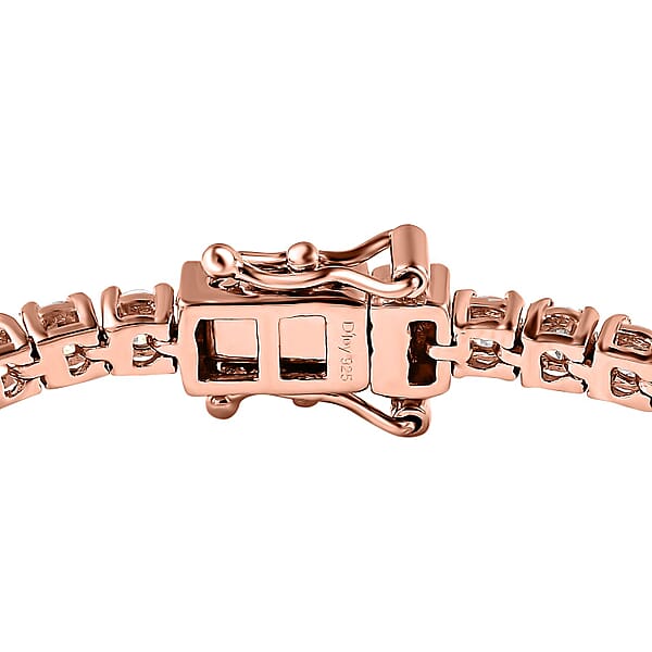 D'Joy Moissanite 5.50 Ctw Tennis Bracelet In Vermeil Rose Gold Over Sterling Silver (7.25 In) (Del. In 10-12 Days)
