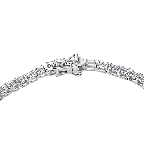 D'Joy Moissanite 8.50 Ctw Regalia Line Bracelet In Rhodium Over Sterling Silver (7.25 In)