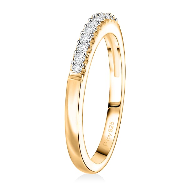 D'Joy Moissanite Ring In 18K Vermeil YG Over Sterling Silver 0.30 Ctw