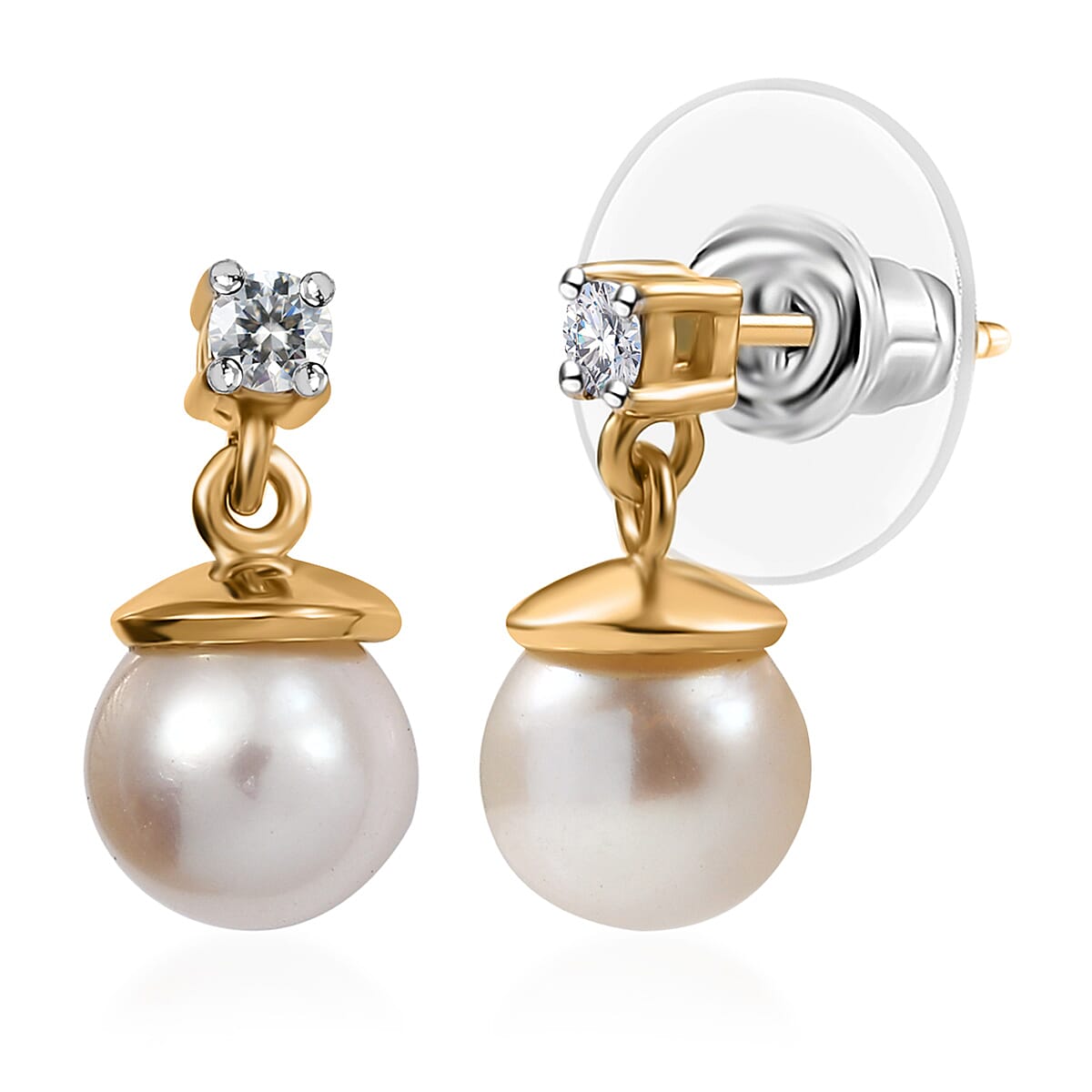 D'Joy Multi Gemstone and Lab Grown Diamond I1 1.50 ctw Earrings in 18K Vermeil Yellow Gold Over Sterling Silver