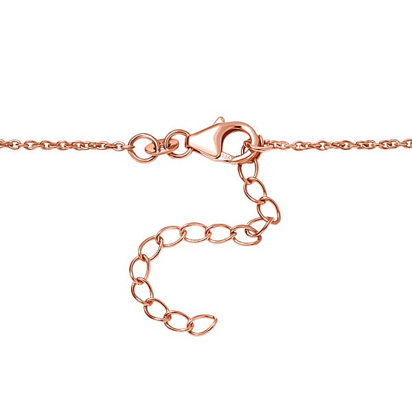D'Joy Natural Champagne Diamond 3.00 Ctw Butterfly Necklace In 18K Vermeil Rose Gold Over Sterling Silver 18 Inches