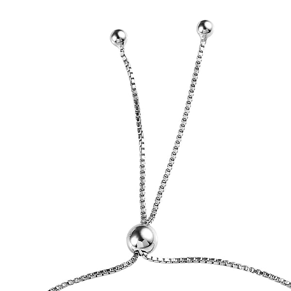 D'Joy Oregon Peach Opal 1.85 Ctw Bolo Bracelet In Platinum Over Sterling Silver