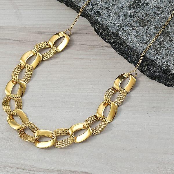 D'Joy Passport To Turkey Fancy Necklace In 18K Vermeil Yellow Gold Over Sterling Silver 19 Grams 18 Inches