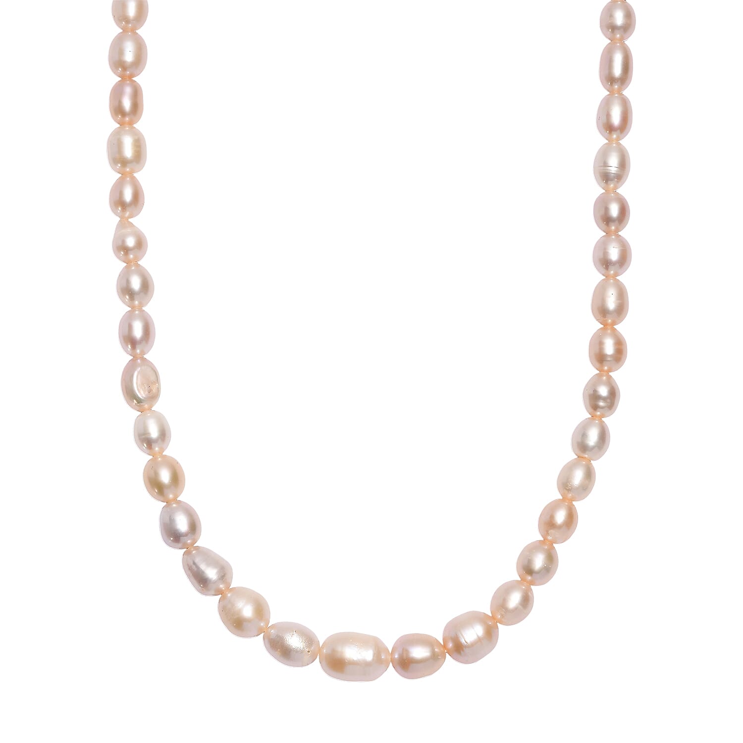 D'Joy Peach Freshwater Pearl Necklace in 18K Vermeil Yellow Gold Over Sterling Silver 18 Inches