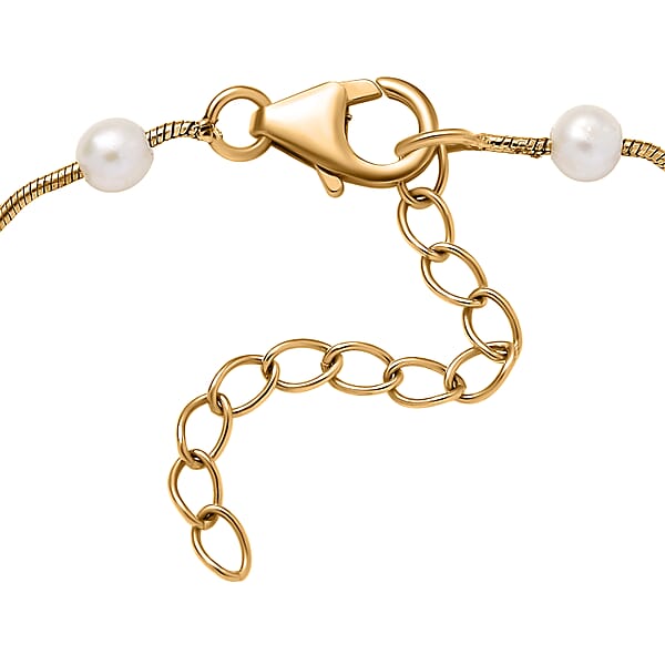 D'Joy Pearl Bracelet In 18K Vermeil Yellow Gold Over Sterling Silver (6.50 In)