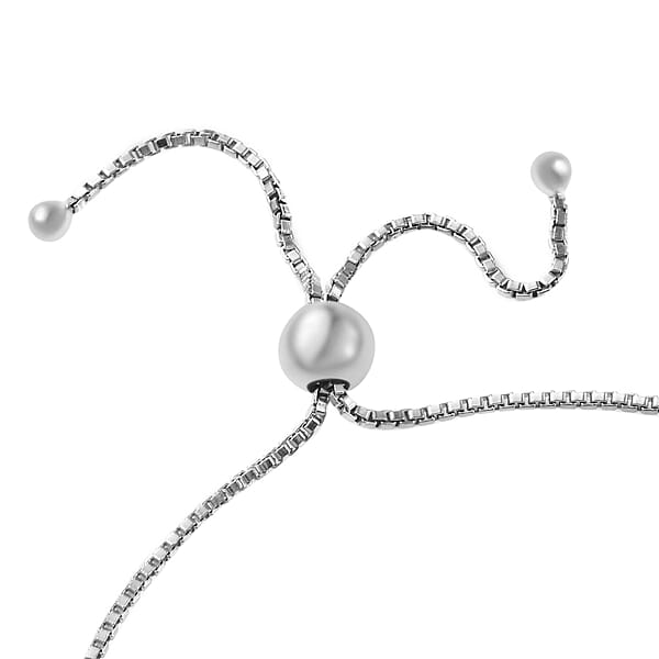D'Joy Peridot 2.50 Ctw Bolo Bracelet In Platinum Over Sterling Silver