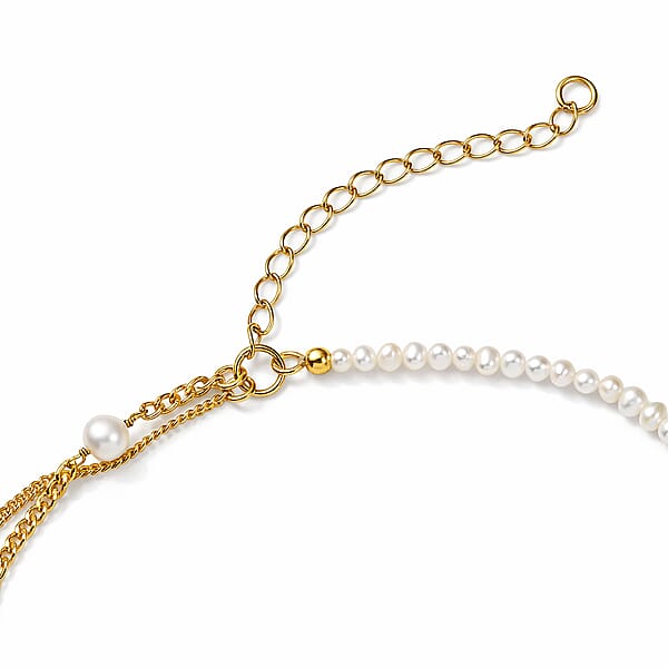 D'Joy Premium Freshwater Pearl Bracelet In 18K Vermeil Yellow Gold Over Sterling Silver (6.50-8.50In)