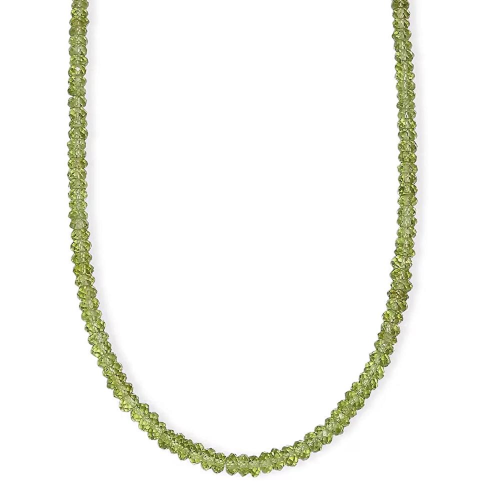 D'Joy Premium Hebei Peridot 75.00 ctw Beaded Necklace in 18K Vermeil Yellow Gold Over Sterling Silver 18-20 Inches