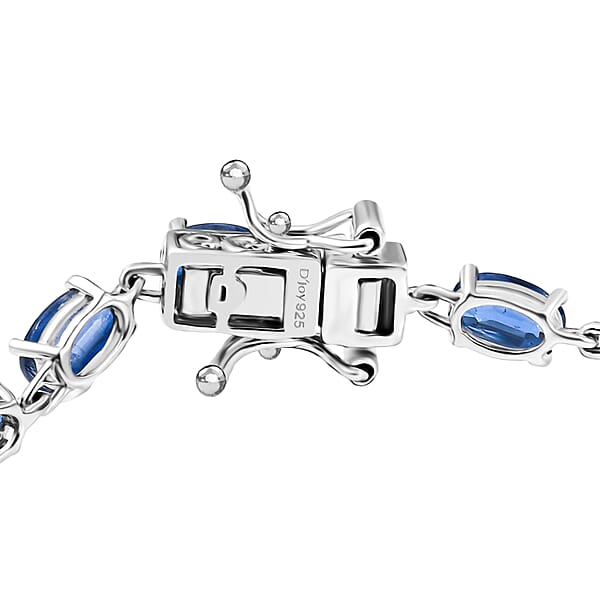 D'Joy Premium Kashmir Kyanite 13.80 Ctw Starborn Echoes Bracelet In Rhodium Over Sterling Silv (7.25 In)