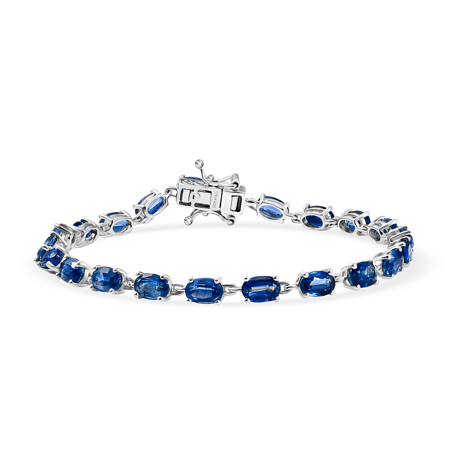 D'Joy Premium Kashmir Kyanite 13.80 ctw Starborn Echoes Bracelet in Rhodium Over Sterling Silv (7.25 In)