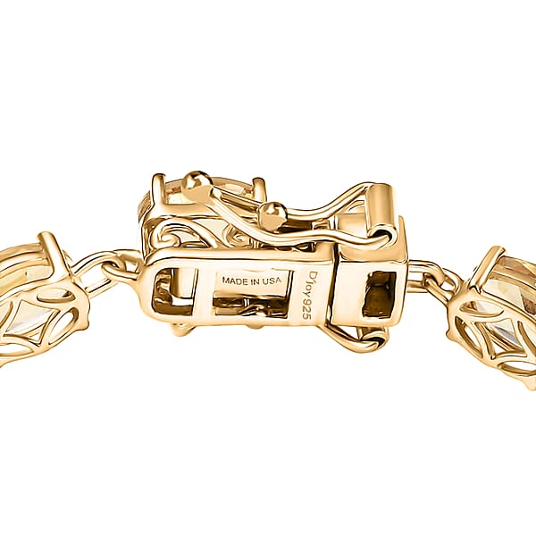 D'Joy Premium Marialite 10.50 Ctw Tennis Bracelet In 18K Vermeil Yellow Gold Over Sterling Silver (6.50 In)