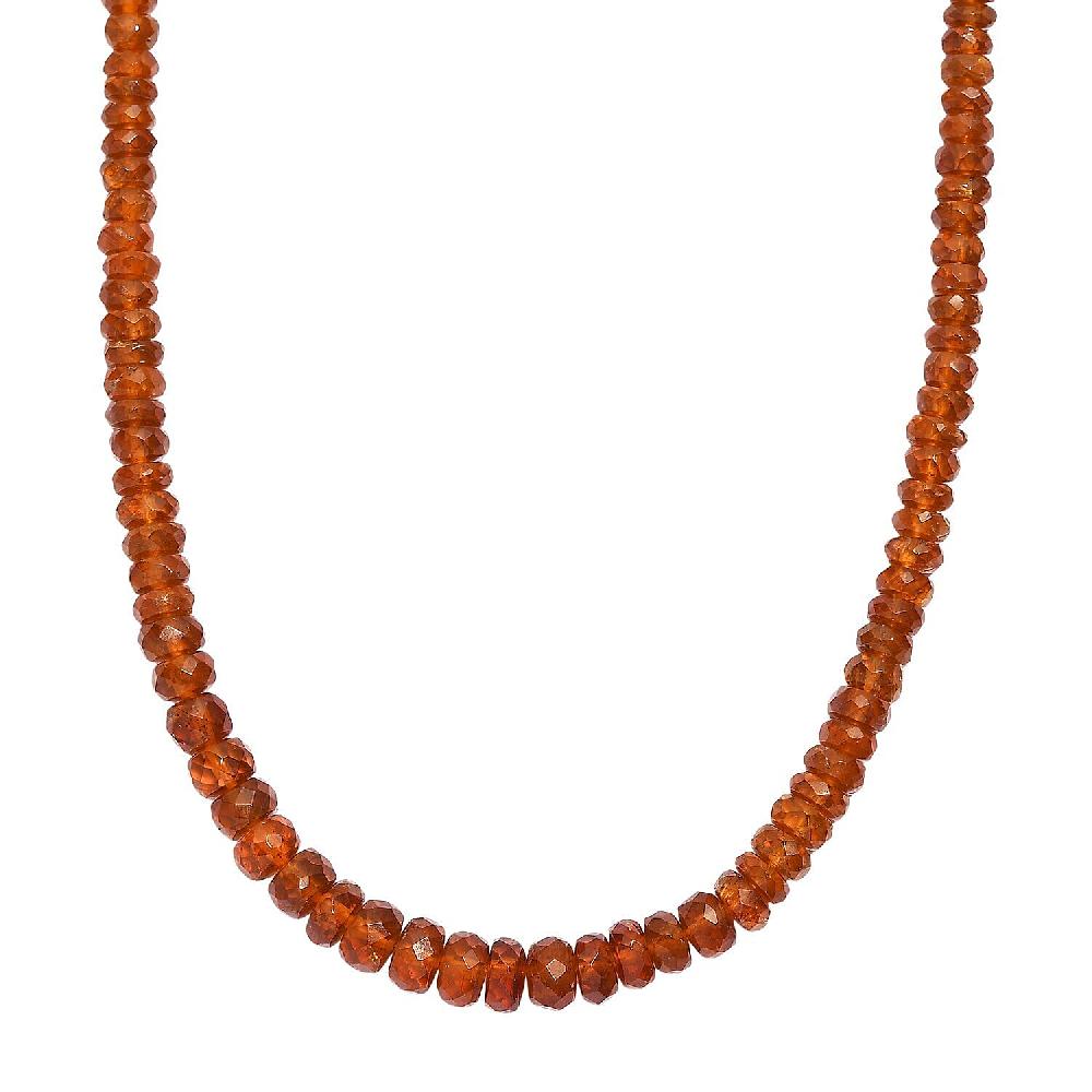 D'Joy Premium Orange Kyanite 95.00 ctw Beaded Necklace in 18K Vermeil Yellow Gold Over Sterling Silver 18-20 Inches