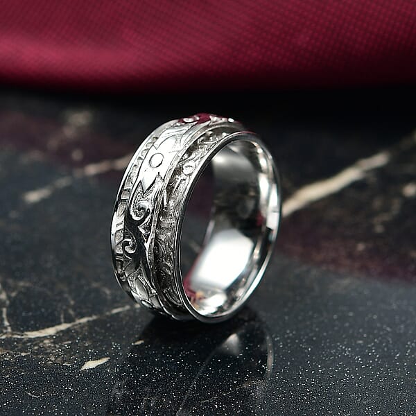 D'Joy Spinner Band Ring In Sterling Silver 4.50 Grams
