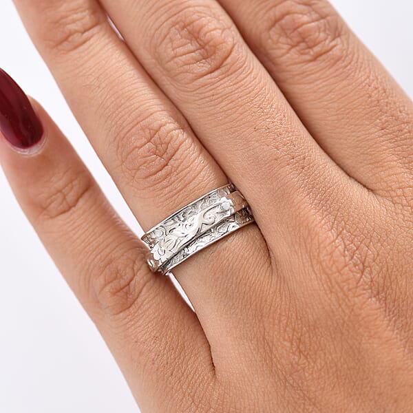 D'Joy Spinner Band Ring In Sterling Silver 4.50 Grams