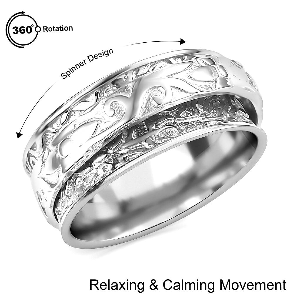 D'Joy Spinner Band Ring in Sterling Silver 4.50 Grams